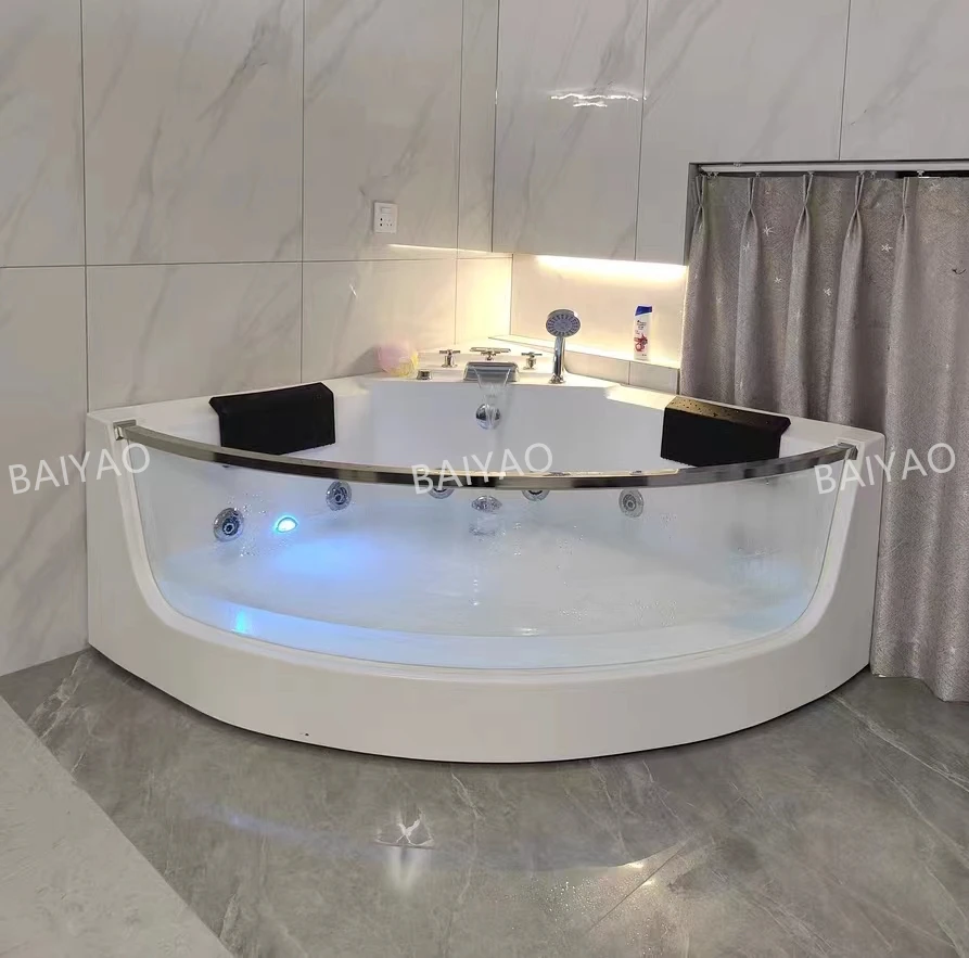 

Luxury Imported Fan-Shaped Bathtub For 2 People Premium High-End Design For Ultimate Relaxation And Spa Experience