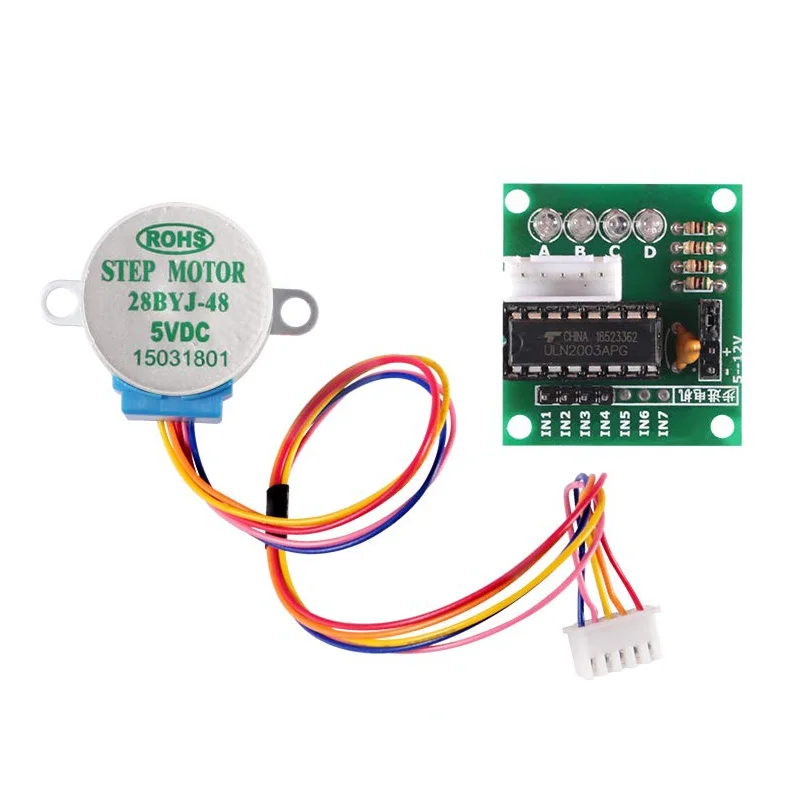 Aokin 1Set 28BYJ-48-5V 4 phase Stepper Motor+ Driver Board ULN2003 for Arduino 1 x Stepper motor +1x ULN2003 Driver board