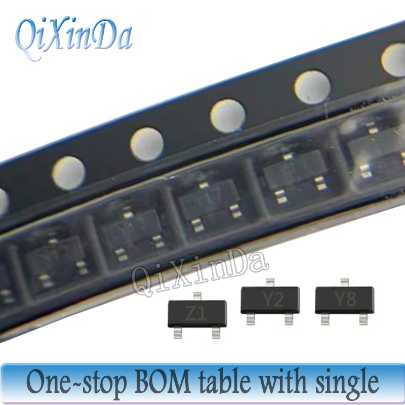 100PCS SMD Diodo Zener BZX84C15 BZX84C16 BZX84C18 BZX84C20 BZX84C22 BZX84C24 BZX84C27 BZX84C33 BZX84C39 BZX84C47 BZX84C51 SOT-23