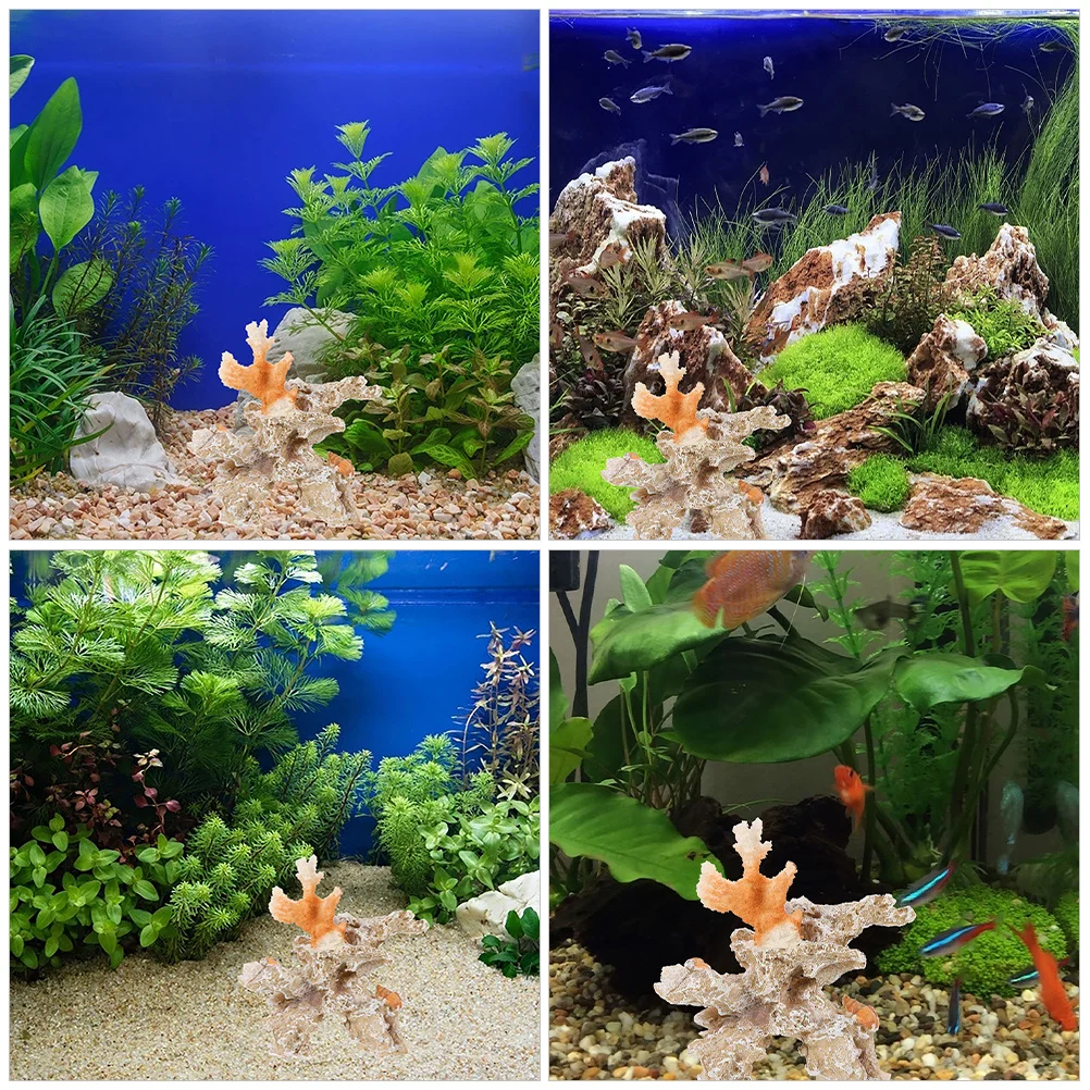 

Artificial Coral Reef Decor for Fish Tank Lightweight Easy Storage Refreshing Aquarium Environment Small Coral Reef Aquarium
