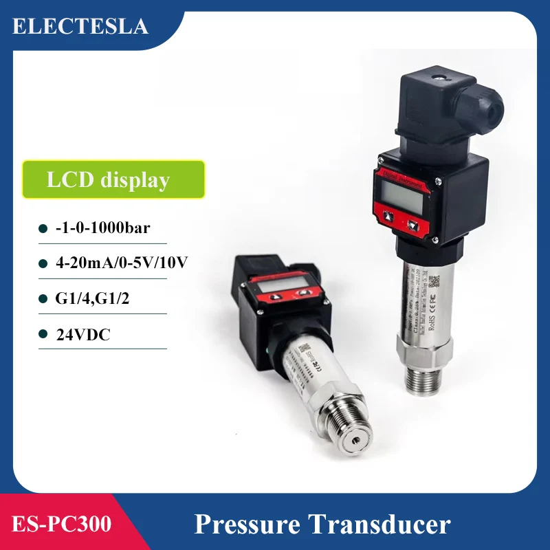 

LCD Pressure Transmitter 4-20mA 0-10V Signal Water Oil Gas Pressure Gauge 16Mpa RS485 Pressure Sensor Transducer