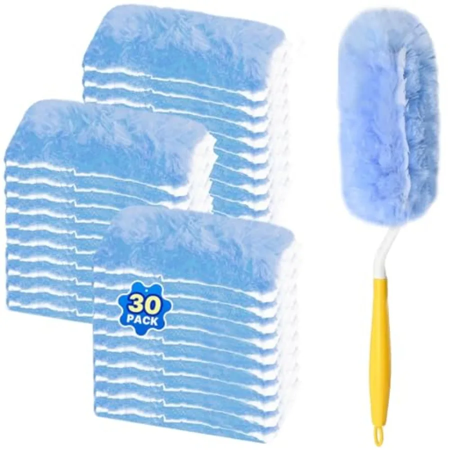 

Duster Refill for Swiffer Duster, 30 Count Heavy Duty Duster Refills with 1 Handle, 360 Dusters Refills Kit with 4X Microfibers