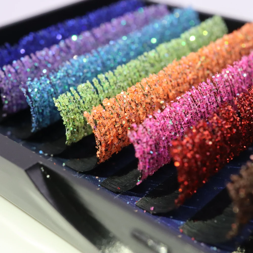 Mix Colors Fashion Glitter Shiny Colorful Classic False Eyelash Extensions Individual lashes For Makeup