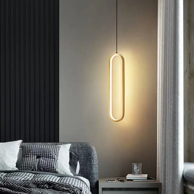 Nordic minimalist light luxury led chandelier bedroom bedside lamp modern creative living room background wall indoor lighting