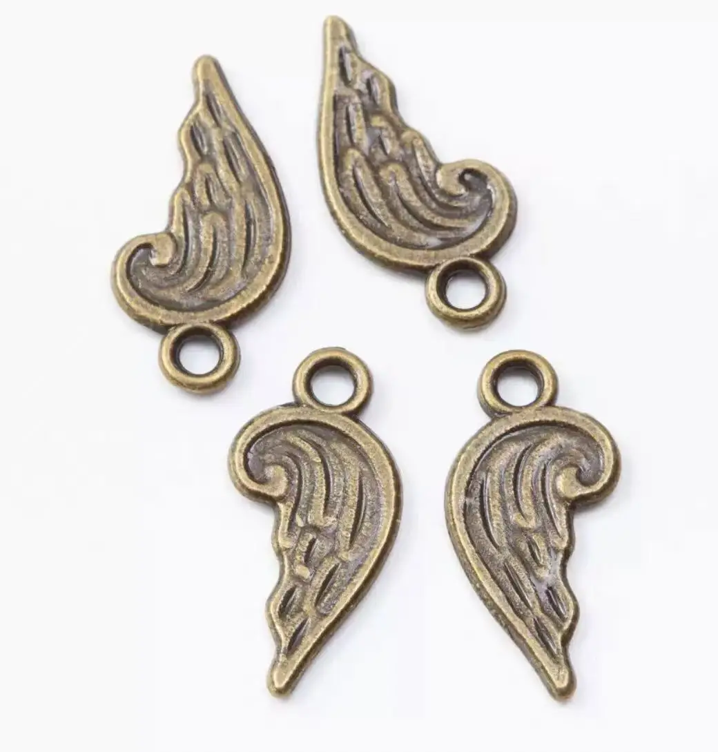 

60pcs 18*9mm Vintage wing design charms for handmade findings DIY accessories Zinc alloy metal HWL2696