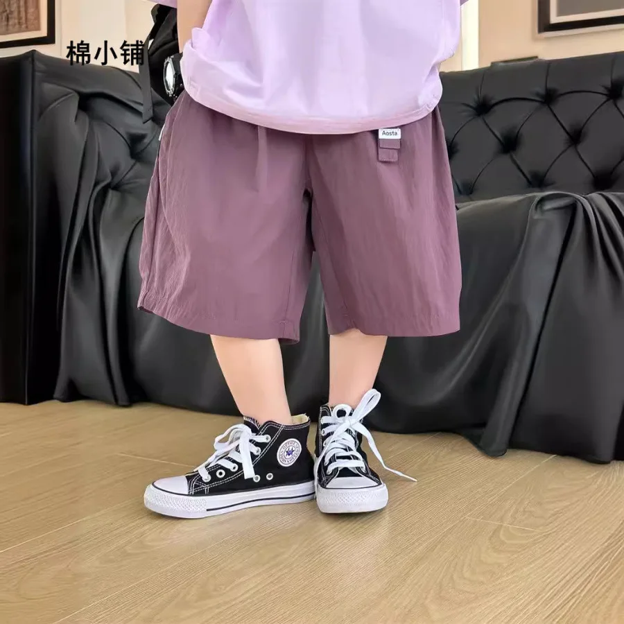 Baby Unisex Shorts 2026 New Summer Thin Kids Five Point Pants Fashion Loose Casual Short Trousers Cropped Pants For Kids