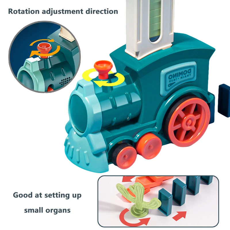 Crianças dominó trem brinquedos de colocação automática carro elétrico colorido dominó conjunto blocos tijolos kits jogos educativos crianças brinquedos diy