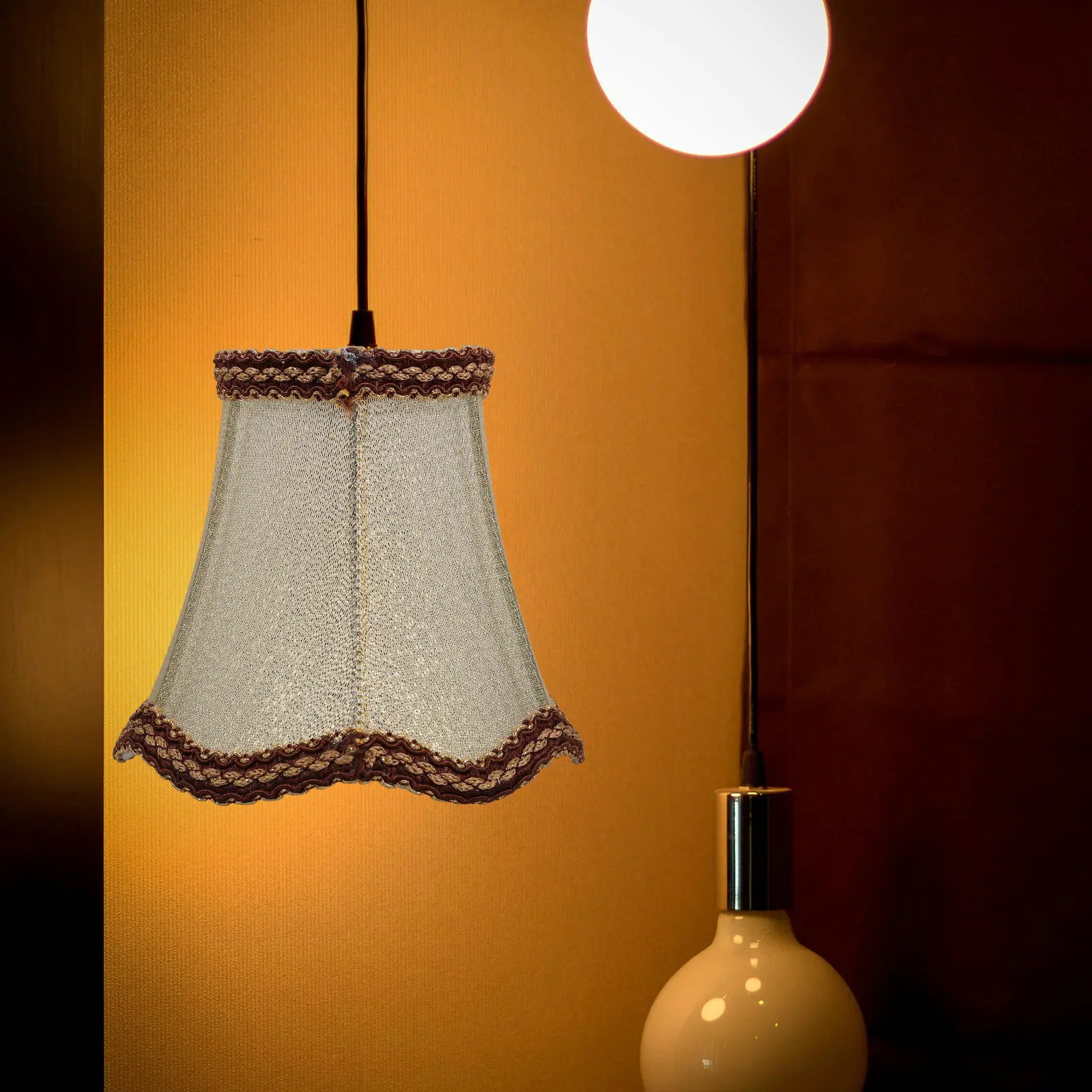 Linen Gauze Lamp Shade Replacement for Table Lamp Pendant Wall Light Rustic Farmhouse Decor Simple Easy Install Fabric Lampshade