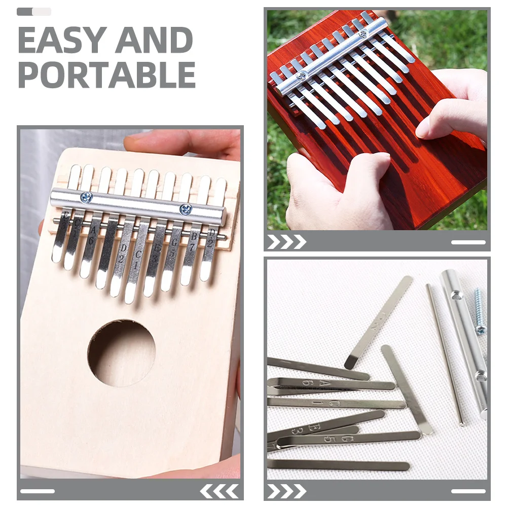 

1Set Kalimba Keys Thumb Piano Alloy Durable Engraved Musical Notes Easy Install DIY Repair Kit 10 Keys Accessories