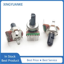 5PCS 121 Type Vertical Double B10K B103 B50K B503 B100K B104 6-Pin Audio Volume Amplifier Potentiometer D Shaft Length 10MM