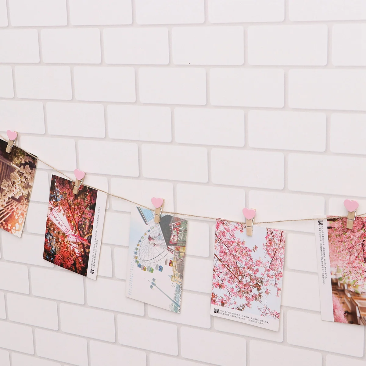 

50pcs Wooden Photo Clips Heart Clothespins Natural Wood Craft Pegs For Wedding Party Decor Diy Garland Hanging Pink