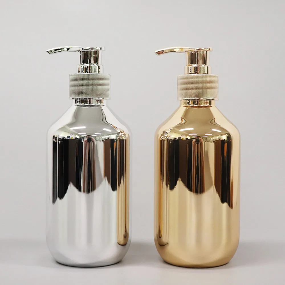 Kitchen Liquid Soap Rust-proof Gold Chrome Plastic Body Wash Dispensers Hand Soap Dispensers Bathroom Shampoo Bottle