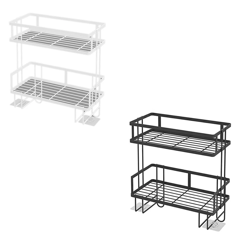 

Bathroom Over The Toilet Storage Shelf, 2-Tier Metal Bathroom Organizer Toilet Paper Holder, No Drilling