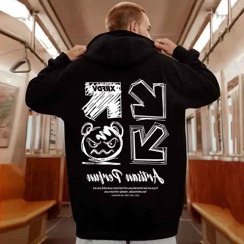 

Pop Spring Autumn Men's Hoodies Japan Fashion Harajuku Streetwear Print Sweatshirt Men's Casual Men Clothing Long Sleeve Hoodie