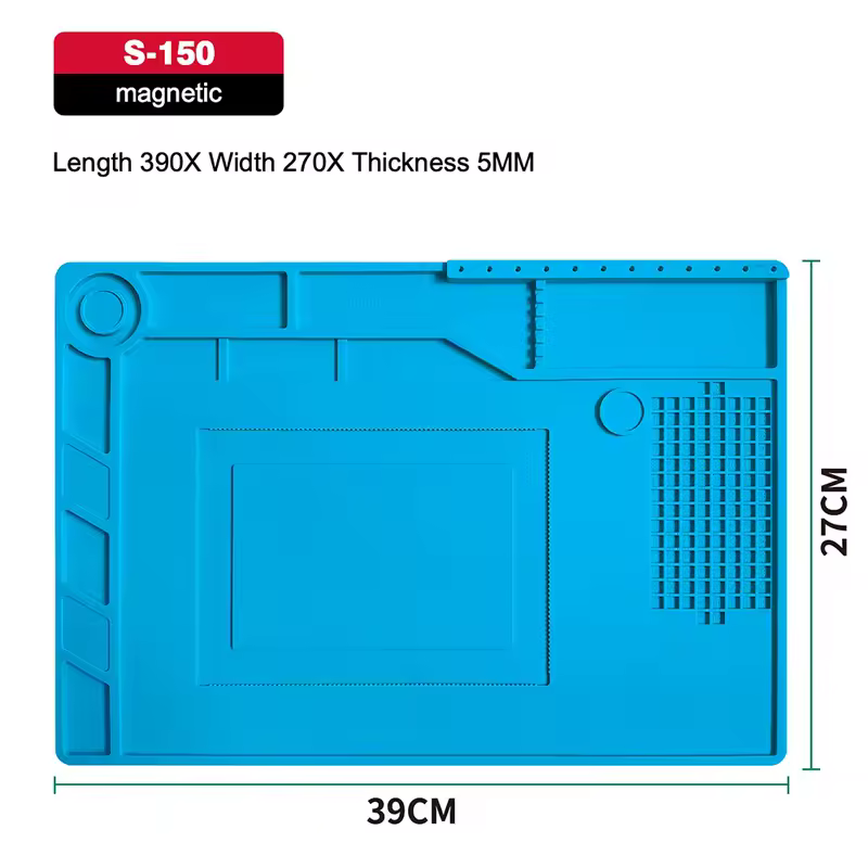 Silicone Soldering Pad Desk Platform Mat for Welding Station Iron Phone PC Repair Magnetic Heat Insulation No Lead S-160 - Image 11