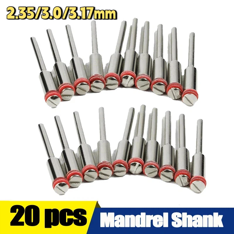 20pcs/set 2.35/3.0/3.17mm Handle/Steel Screw Mandrel Shank Cutter-Off Holder For Dremel Rotary Accessories Tools Disc Mandrel