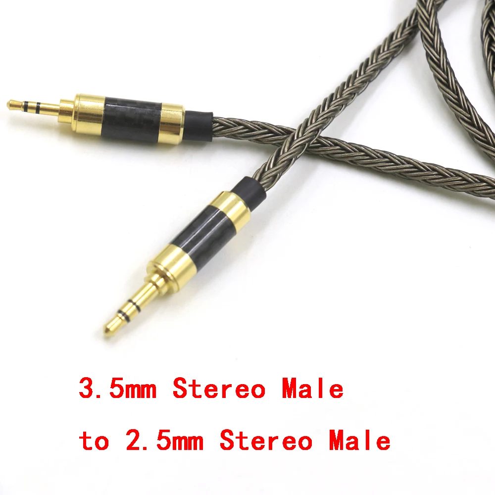 Haldane-オーディオケーブル,16コア,3.5mm,オスから2.5mm,ヘッドフォン,AUX,スピーカーコネクタ用