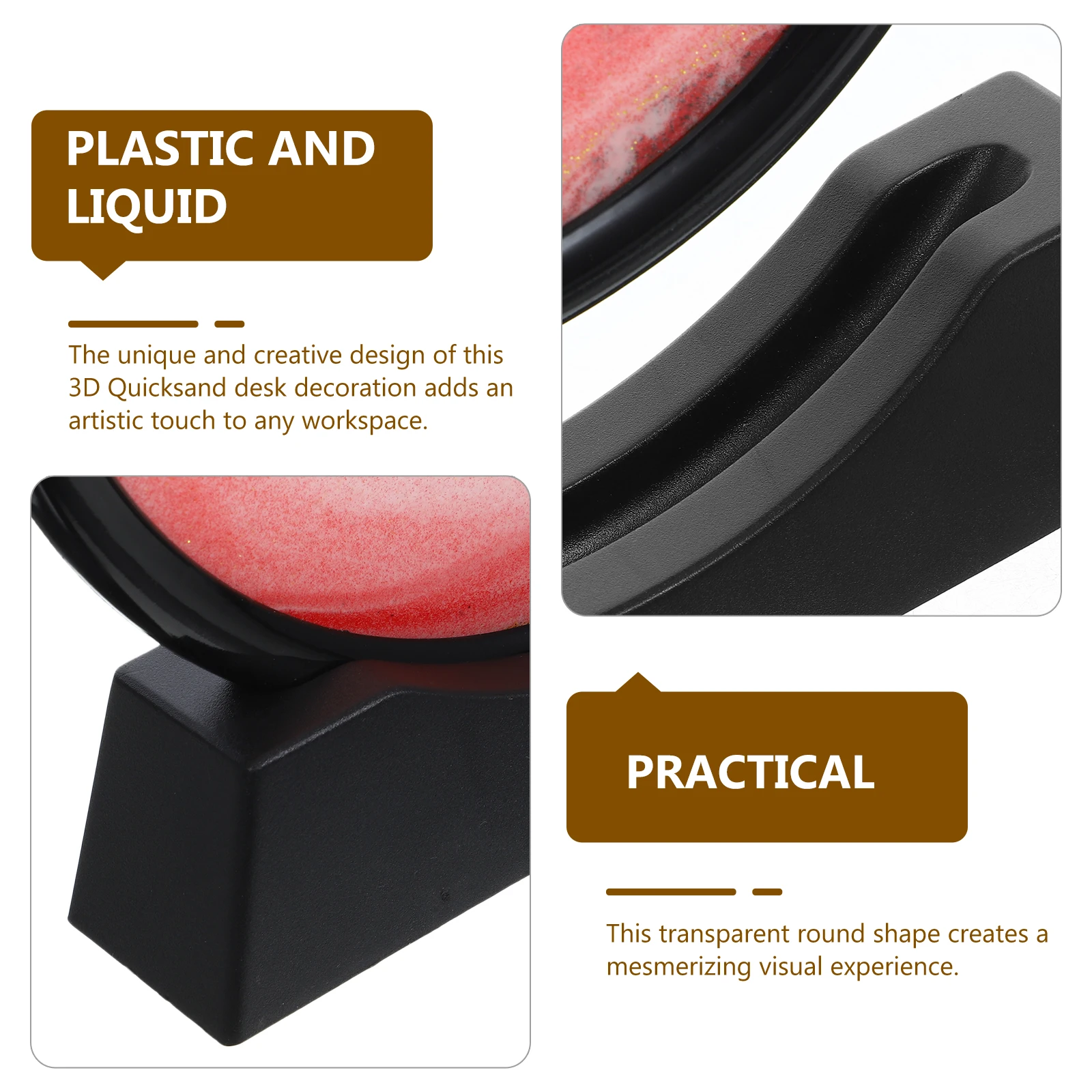 

Hourglass Ornaments Office Desk Decor Home Table Decoration Plastic Moving Sand Picturre Intelligent Painting Picture Quicksand