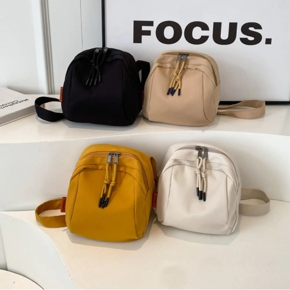 

New Canvas Shoulder Bag Solid Color Large Capacity Cross Body Messenger Bag Female Satchels Women Girl