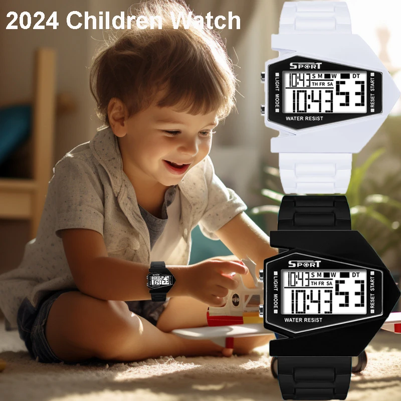 Digitale Horloges Kinder Sporthorloge Sport Polshorloges Grote Wijzerplaat Led Elektronische Kids Boys Watch Children 'S Day Cadeau