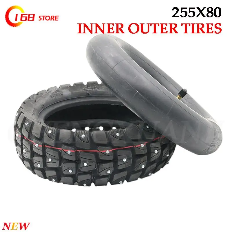 255x80 Snow Tire Inside and Outside Tire Thickening Electric Scooter 10 Inch Cross Country Anti Skid Pedal Scooter
