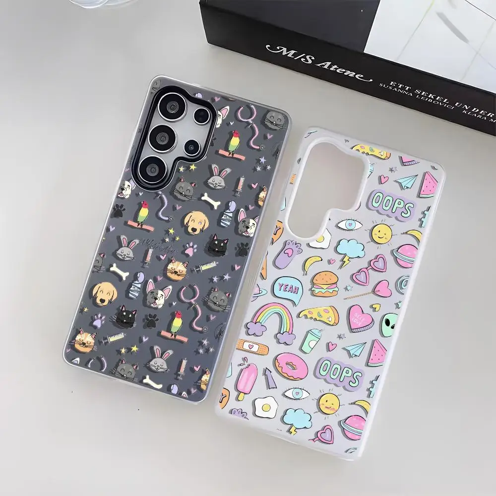 

Cute Cartoon Dog Phone Case For Samsung Galaxy S25 S24 S22 S23 Ultra S21 S20 Plus Frosted Jelly Shockproof Soft Cover