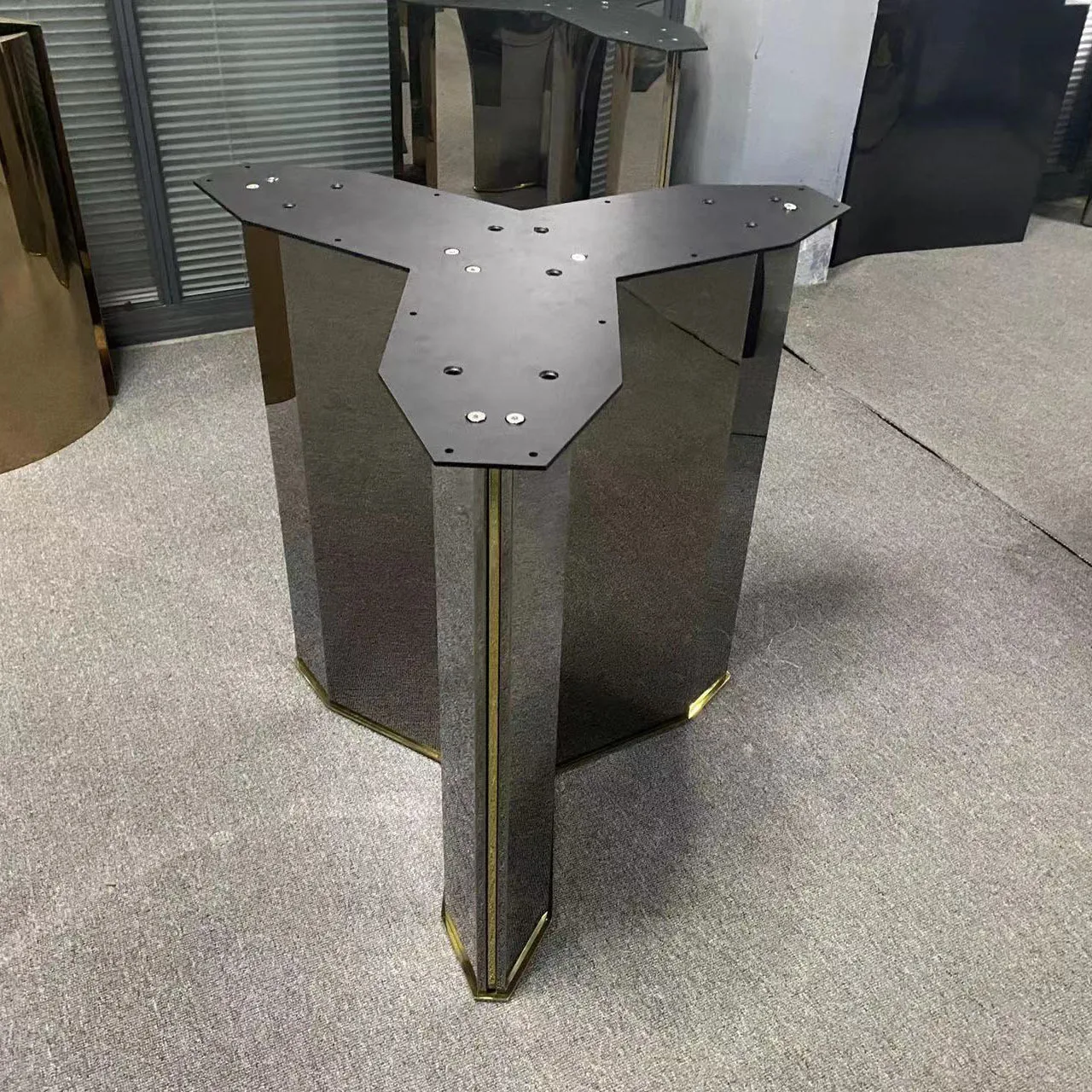 Stainless steel dining table legs bracket rock slab long table foot base island corner shelf support marble light luxury dining