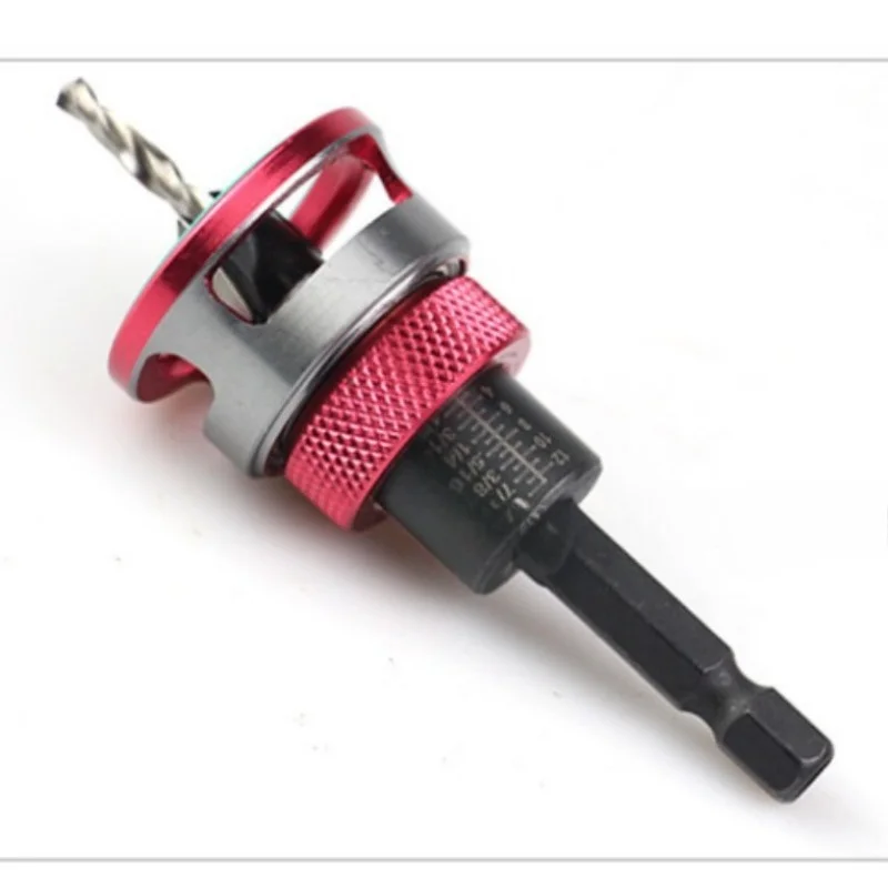 

7-Piece Aluminum Alloy Air Screwdriver Countersink Drill Bit Set with Limiter, Taper & Woodworking Step Drill