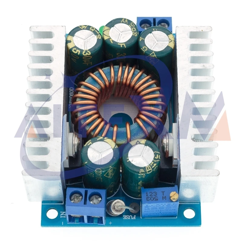 DC-DC Modul Step-Down Dapat Disesuaikan 12A Riak Rendah Daya Tinggi Modul Daya XL4016 Mobil Efisien 95%