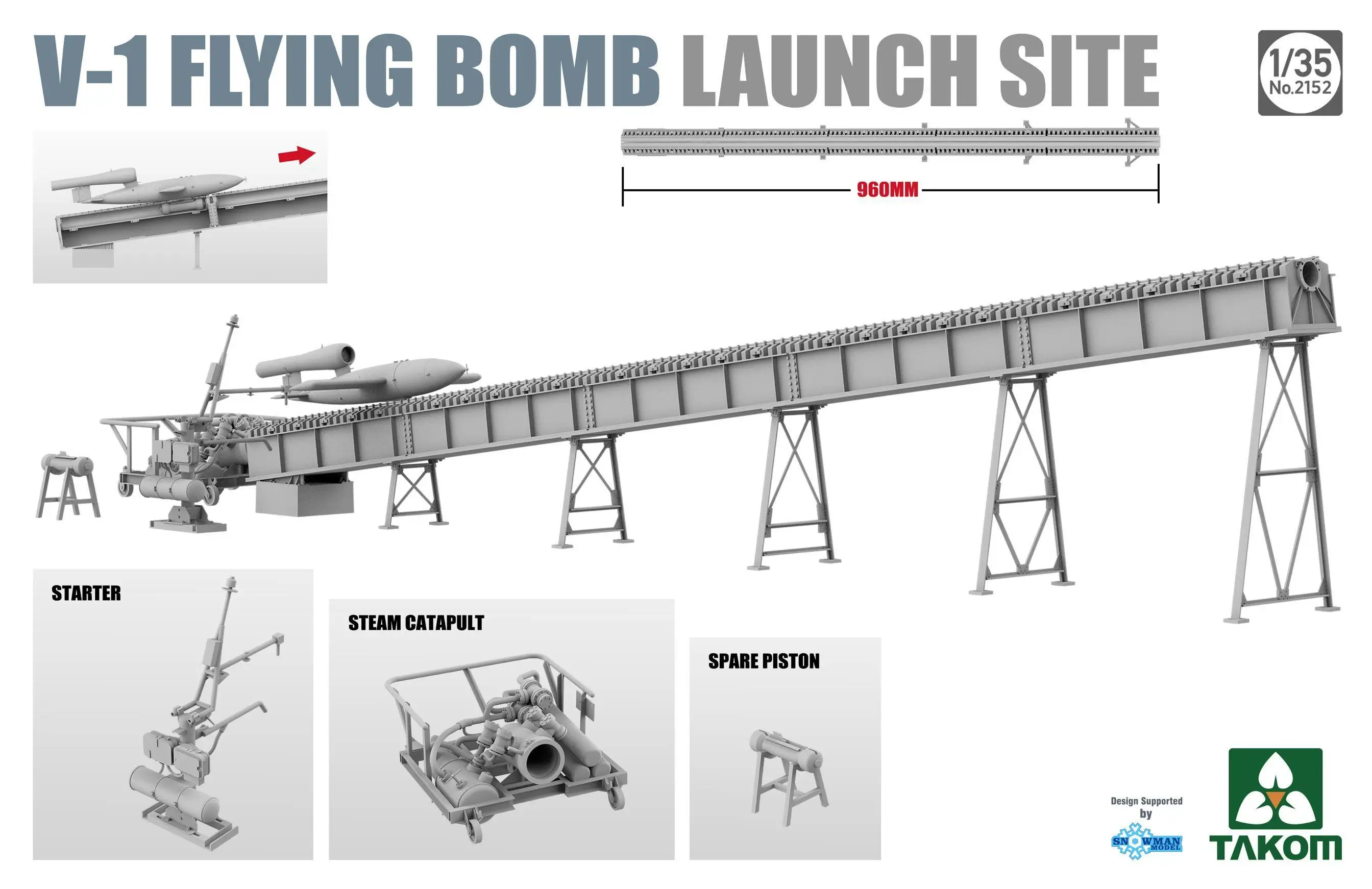 Takom 2152 1/35 Scale V-1 FLYING BOMB  LAUNCH SITE