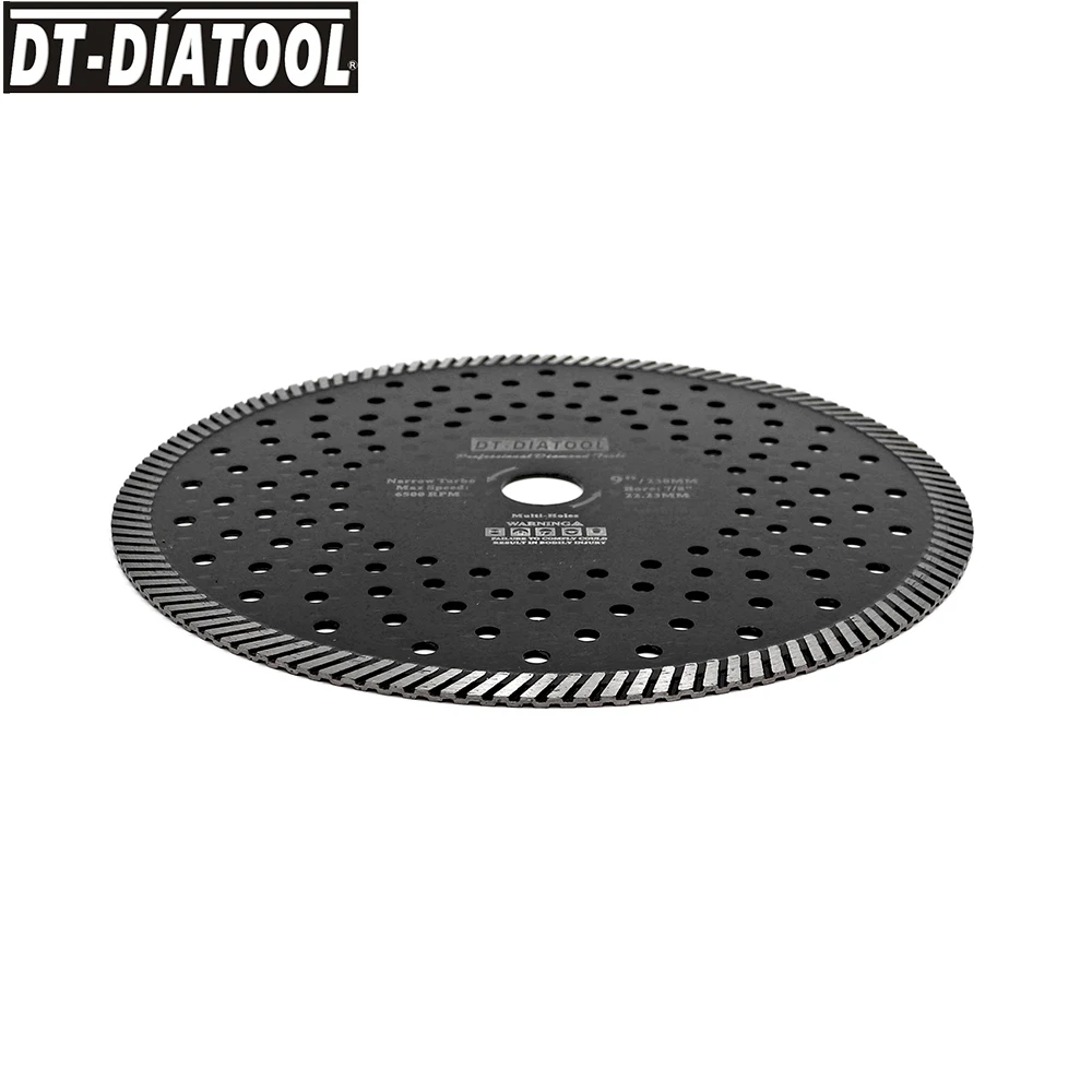 DT-DIATOOL-cuchillas Turbo angostas prensadas en caliente de diamante, 2 piezas, 230mm/9 pulgadas, discos de corte para piedra de mármol y granito
