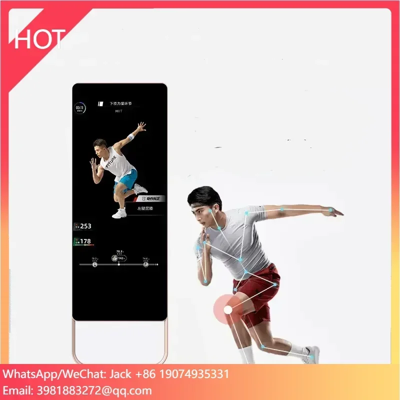 

Smart AI Fitness Full Body Touch Screen Magic Mirror Display Yoga Home Digital Virtual Workout Android Gym For Fitting Room