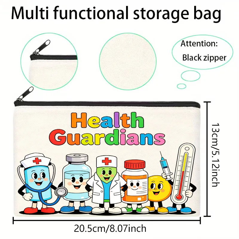 1pc Creative Doctor Nurse Theme Storage Bag Nurse Essential Item Large Capacity Storage Bag Multi functional Canvas Bag