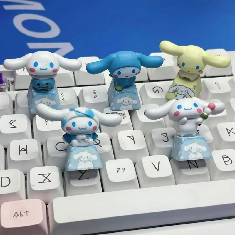 2025 New Product Cinnamoroll Keycap Sanliou New Year Gift Cross Axis Mechanical Keyboard Computer Button KeyCap Supplement