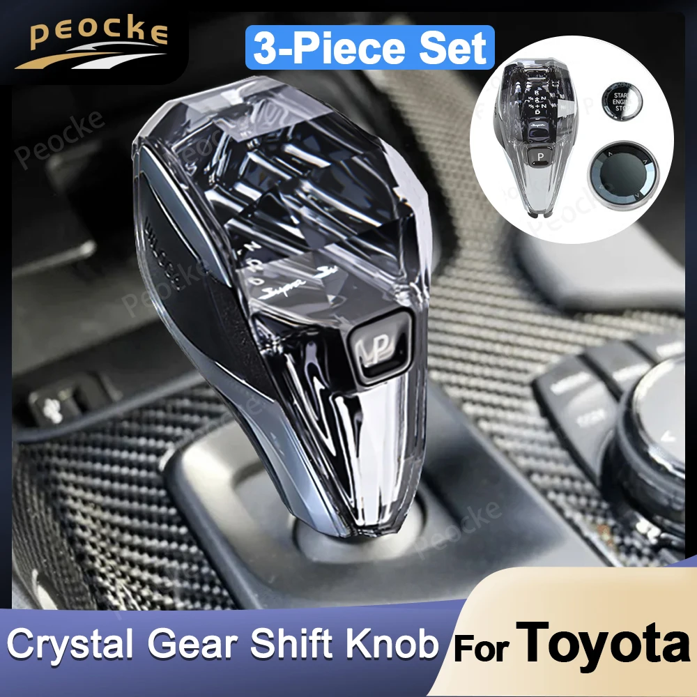 

Crystal Gear Shift Lever Handle For Toyota Supra MK4 MK5 A90 A91 2019-2022 Year Gearbox Stick Lever Change Head Car Gear Knob