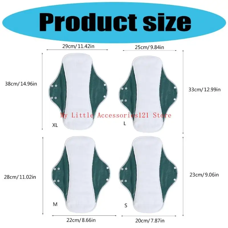 حزمة منصات صحية قابلة للغسل من 3 شاش قطني ناعم للراحة اليومية #6
