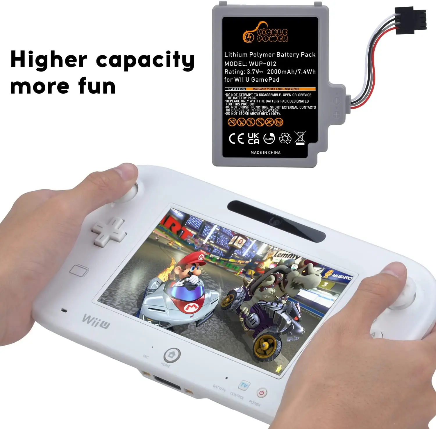 2000mAh استبدال بطارية قابلة للشحن لوي U غمبد WUP-012