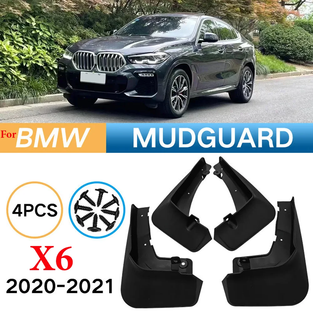 

4pcs Car Mud Flaps Mudflap for BMW X6 2020 2021 Fender Mud Guard Flap Splash Flaps Mudguards Car Accessories