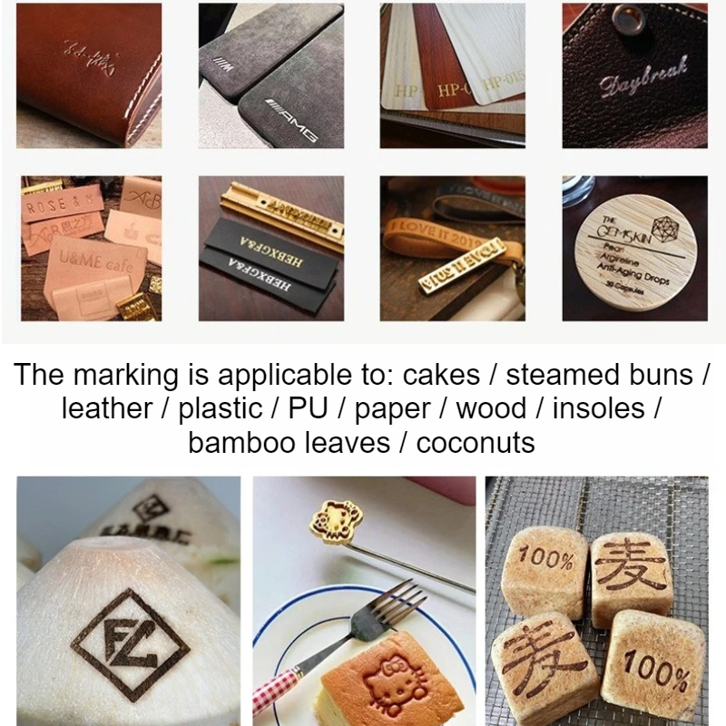 Handheld Type Trademark LOGO Hot Stamping Machine Leather Wood Bread Coconut Fruit Brand Imprinting Machine Manufacturer's Sales