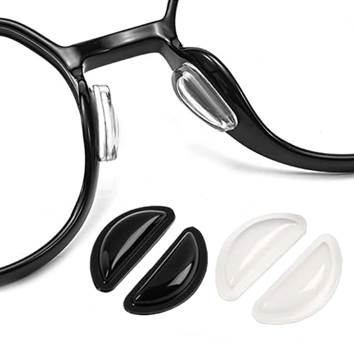2/5 Pairs Glases Nose Pads Silicone Nose Support Glasses Anti Slip Nose Pad Clear Eye Pads Stickers for Ray-Ban Meta Glasses