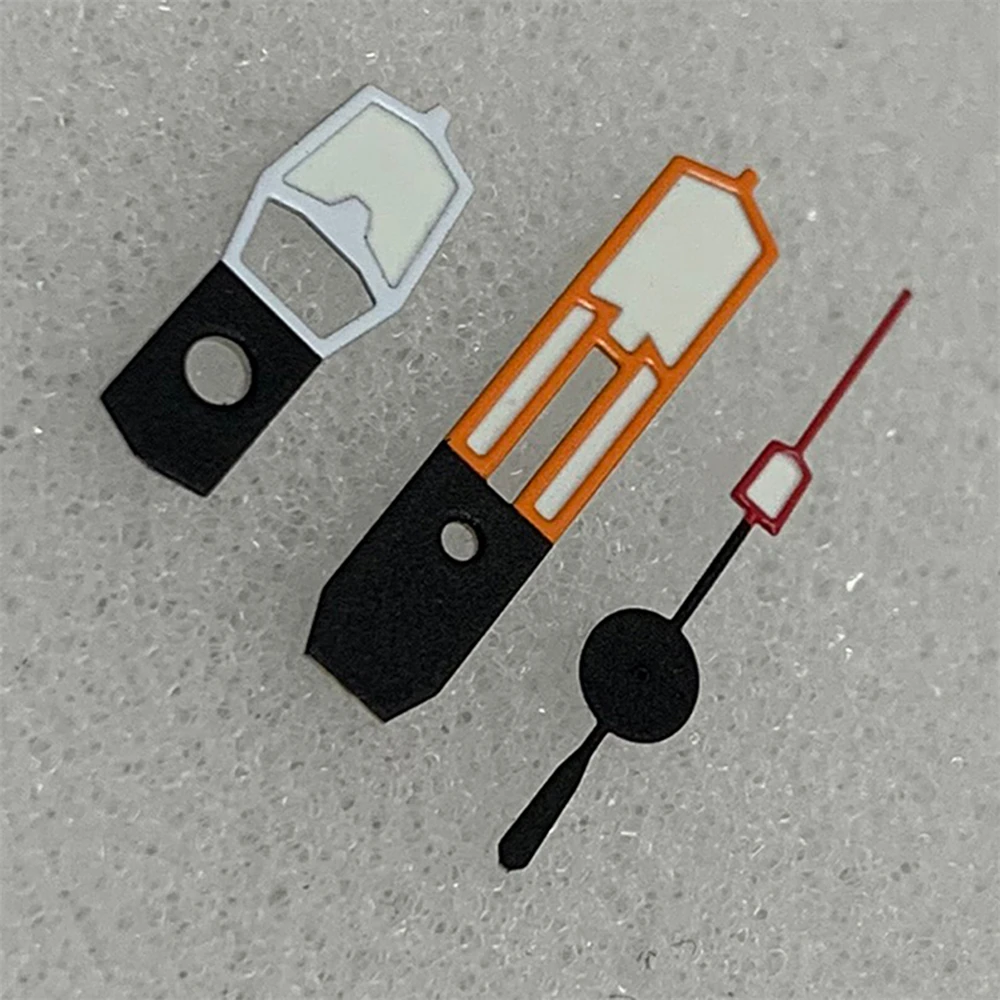 Часы наручные, модифицированные оранжевые, красные, белые, с зелеными люминесцентными указателями, подходят для NH35 NH36 4R 7S