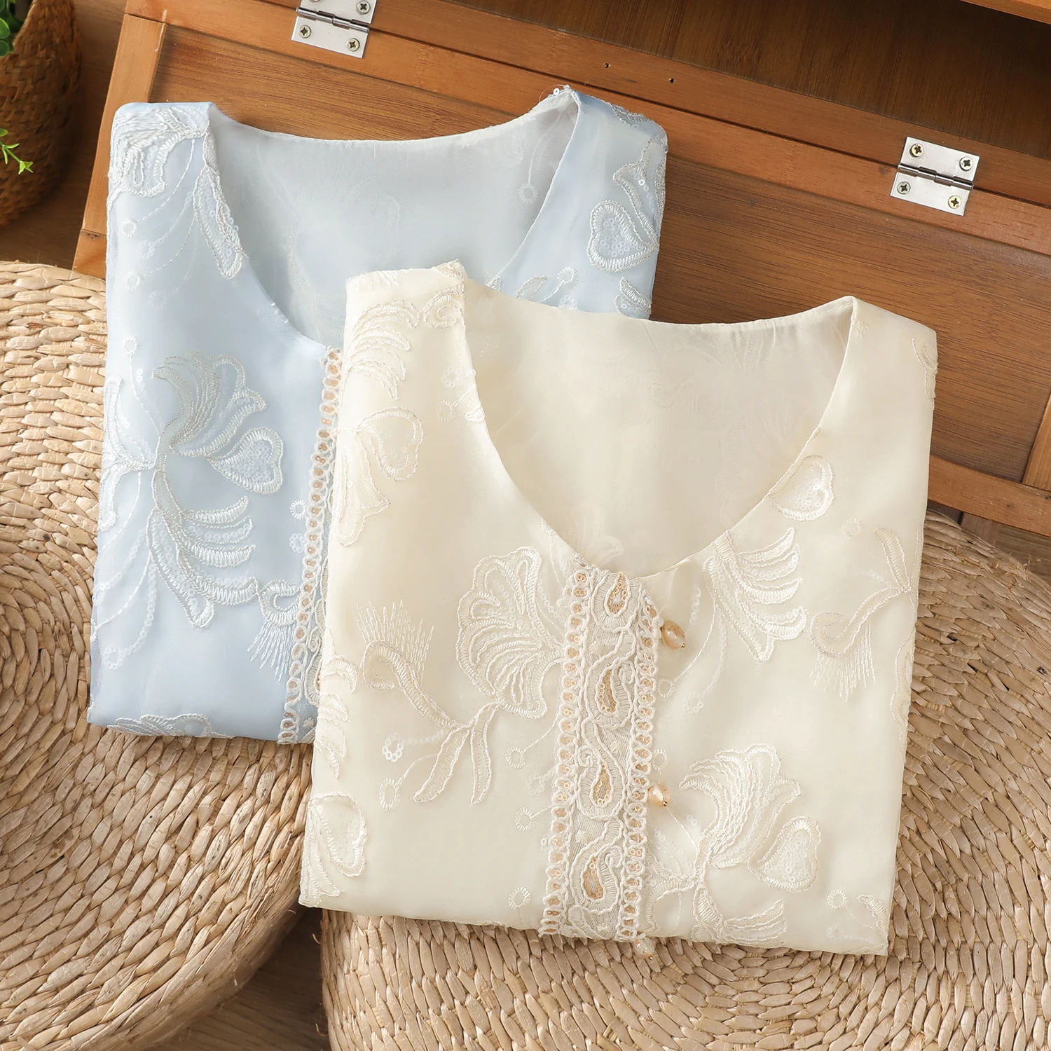 Slim Fit Casual Sle Early Autumn New Faion irt Women's Pure Color Loose Thin Svel Top Button up Cardigan