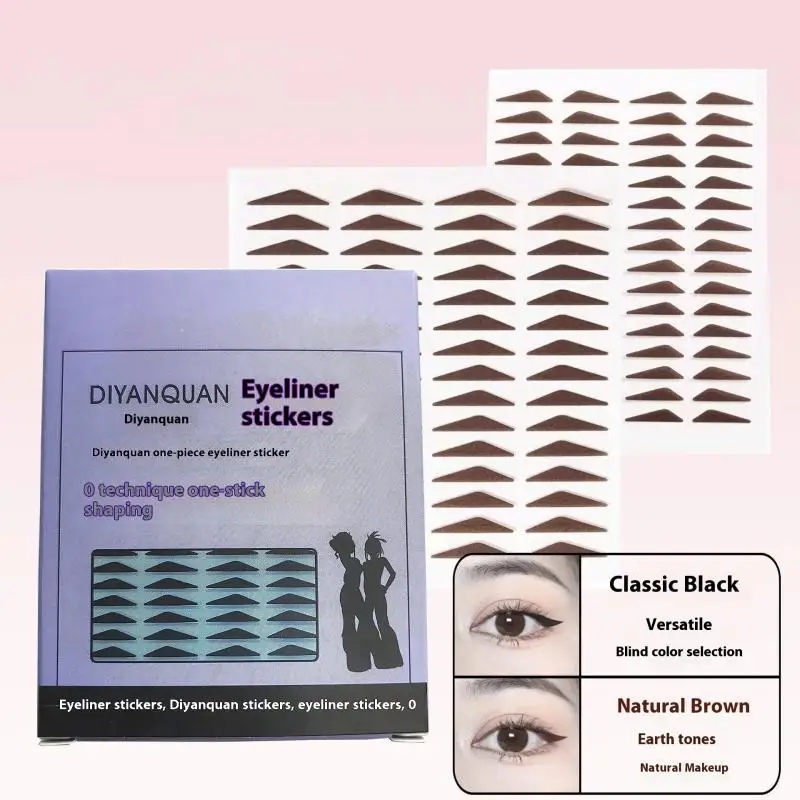 Tampon autocollant pour Eyeliner résistant à l'eau, moulage unique, facile à utiliser, résistant à l'eau, résistant à la sueur, 300 pièces/boîte