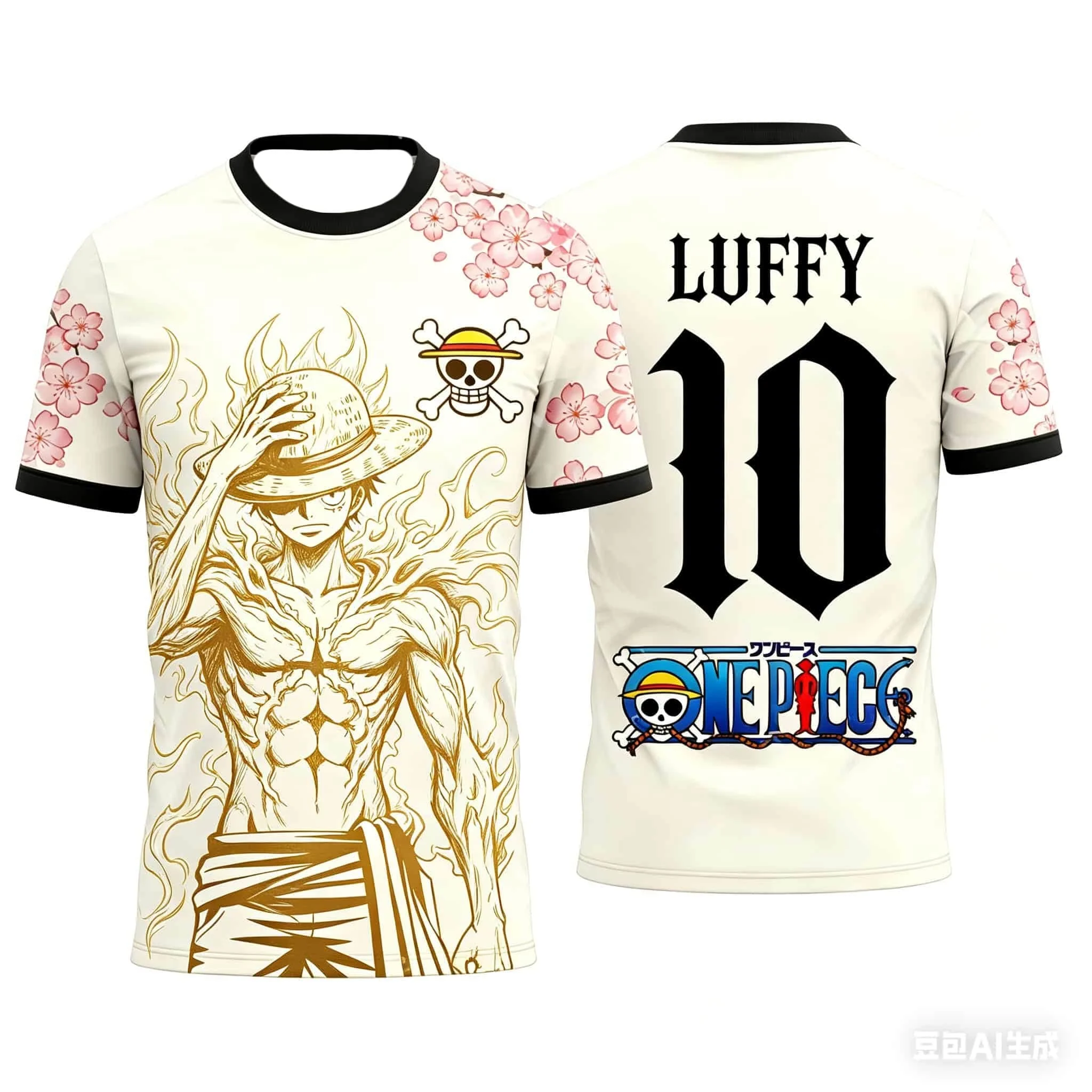 

Camiseta deVerano conEstampado de Luffy, Estilo Anime aponésCamiseta Deportiva de Secado Rápido para Hombre