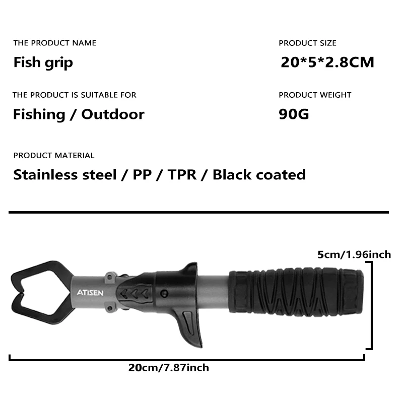 Edelstahl Angeln Greifer Professionelle Angeln Lip Grabber Werkzeug, Fisch Grabber Clip Fisch Control Tackle – Detail 3