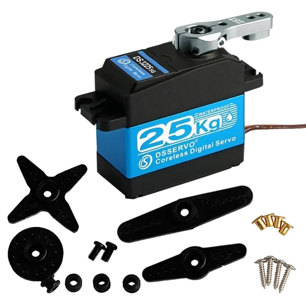 Serwo cyfrowe DS3225 Pro 25KG Coreless 180 ° /270 °   Wodoodporne metalowe przekładnie, szybkie, do samochodów RC 1:8, 1:10, 1:12 i robotów.