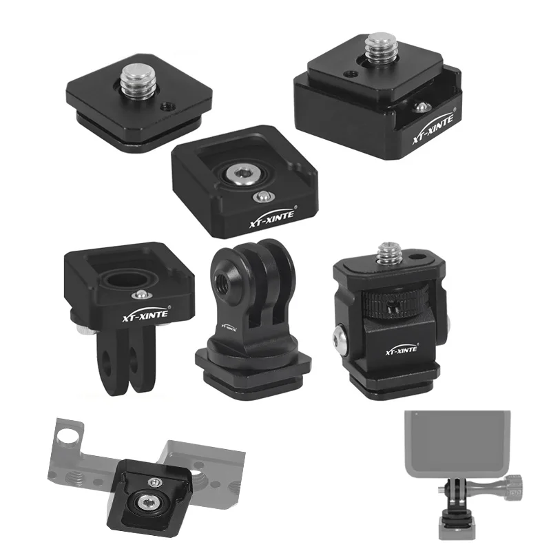 Feichao-コールドシューマウントベース,1/4インチ,ボールヘッド,gopro 12,insta360カメラ,DSLRカメラケージ,モニターブラケット