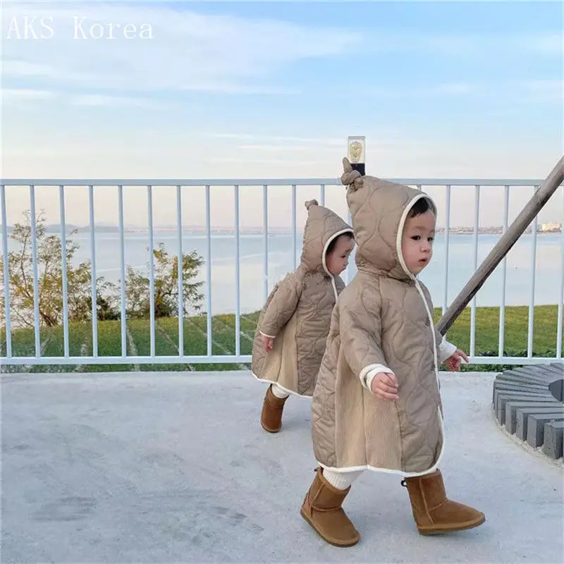 Children Winter Clothes Boys and Girls Coat Jackets Fashion Simple Spring and Autumn Cotton Solid Outerwear Coats for Kids