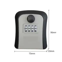 Weatherproof Wall-mounted Key Safe Password Key Box Key Lock Box No4 Combination Key Storage Lock Box Indoor and Outdoor