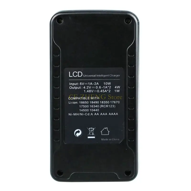 E56B 18650 26650 NIMH/NICD 충전식 배터리 용 배터리 충전기 듀얼 슬롯 LCD